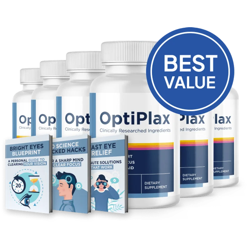 OptiPlax Eye Health Relief Supplement — 6 Bottle / 180 Day Pack